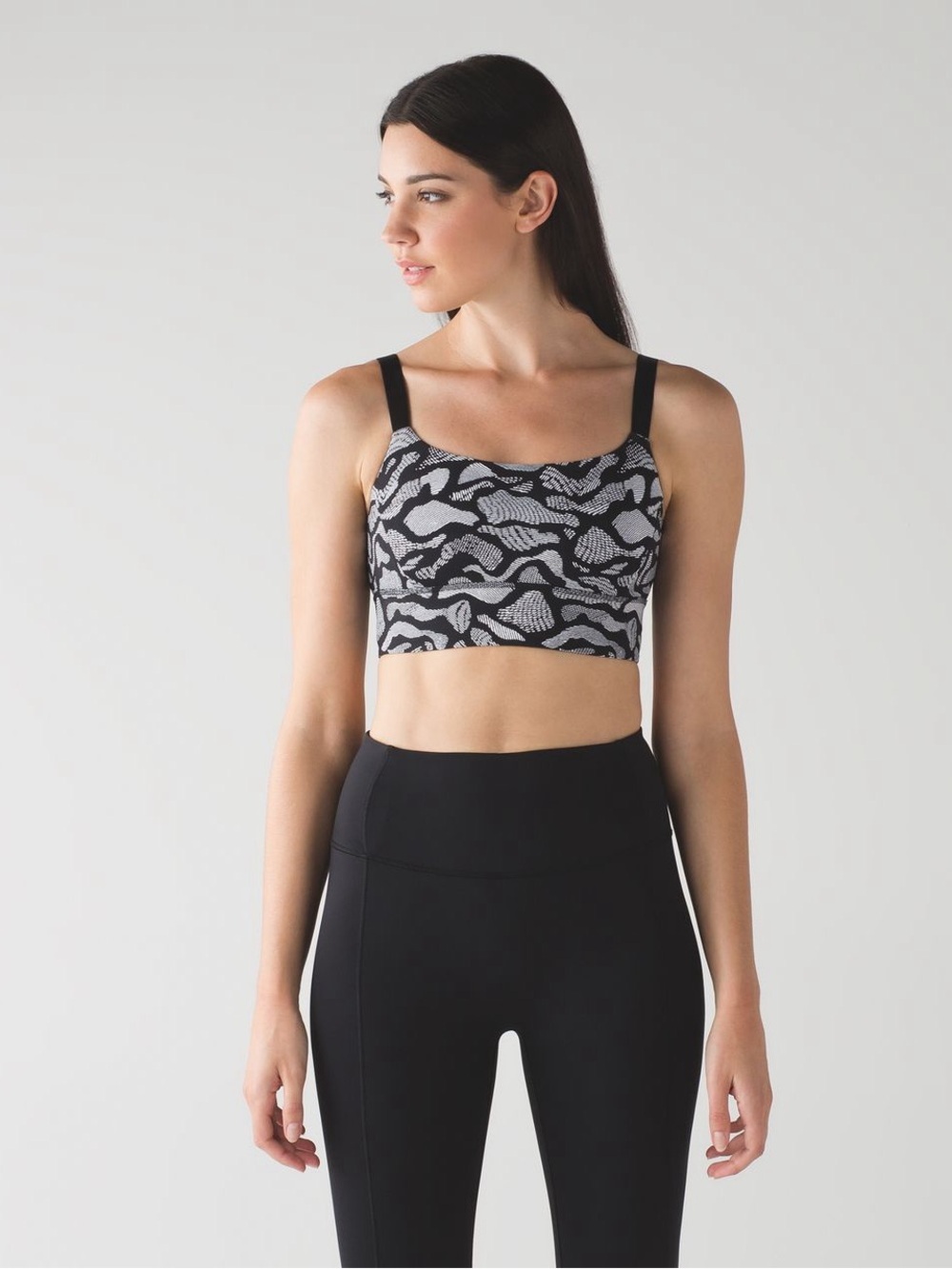 Lululemon Women’s Both Way Bra Size 6 Mini Wrap White Black